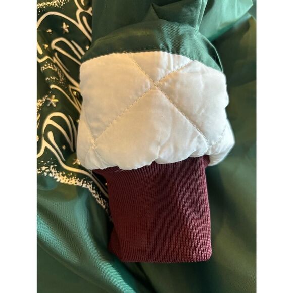 NWOT SAMPLE RE/DONE Cropped Open Front Jacket Pockets Logo with Studs S M - Picture 8 of 8